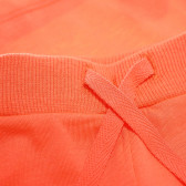 Set Canada House din bluză de bumbac cu mânecă scurtă, imprimeu cu o imagine și pantaloni scurți de culoare portocalie Canada House 62462 11
