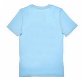 Tricou de bumbac, albastru deschis, cu logo pentru băieți Franklin & Marshall 62523 6
