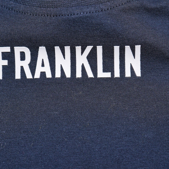Tricou din bumbac, de culoare albastră, pentru băieți Franklin & Marshall 62537 8