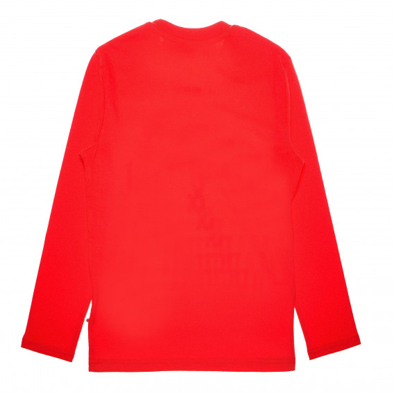 Bluză cu mânecă lungă din bumbac, de culoare roșie, pentru băieți Franklin & Marshall 62541 6