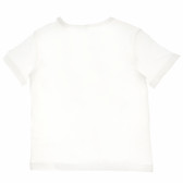 Tricou din bumbac cu un imprimeu lup vesel pentru băieți Benetton 62676 7