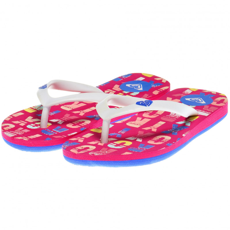 Flip-flops cu detalii colorate, pentru fete   62911