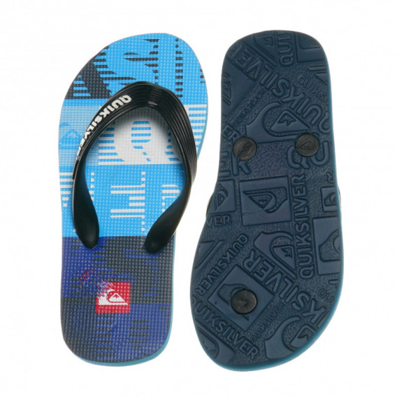 Flip Flops cu imprimeu litere, pentru băieți, albastru Quiksilver 62945 3
