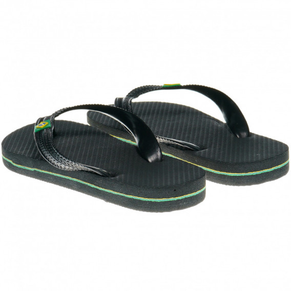 Flip Flops, pentru băieți, negru cu verde  62947 2