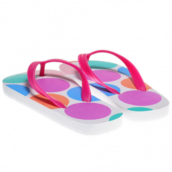 Flip-flops pentru fete cu cercuri colorate  62983 2