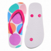 Flip-flops pentru fete cu cercuri colorate  62984 3