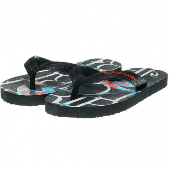 Flip-flops pentru băieți cu logo de marcă supradimensionată Rip Curl 62985 