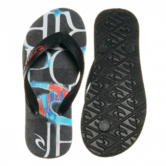 Flip-flops pentru băieți cu logo de marcă supradimensionată Rip Curl 62987 3