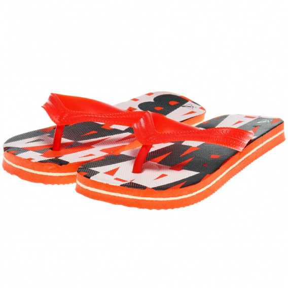 Flip-flops pentru băieți cu roșu, alb și negru Wanabee 62988 