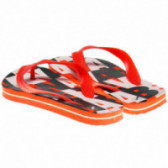 Flip-flops pentru băieți cu roșu, alb și negru Wanabee 62989 2