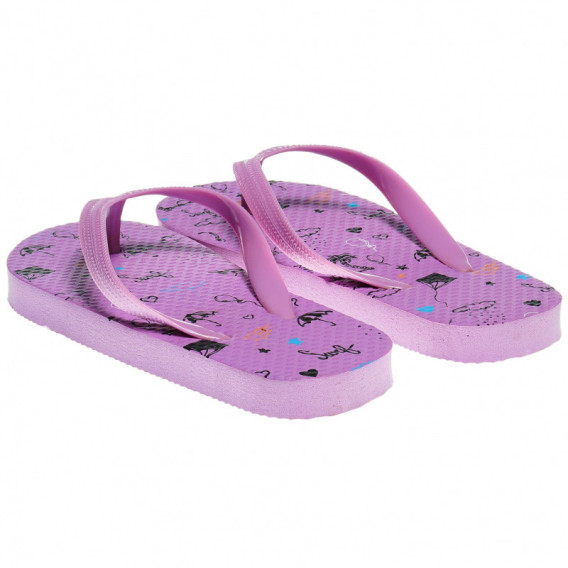 Flip-flops pentru fete cu imprimeu balon Wanabee 62995 2
