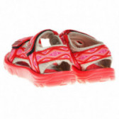 Sandale turistice închidere velcro pentru fete, roșu Wanabee 63092 2