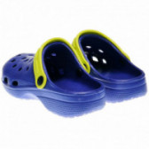 Papuci cu berete, albastru cu galben Wanabee 63103 2