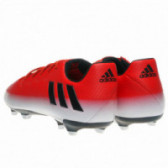 Pantofi de fotbal roșii pentru băieți cu detalii albe Adidas 63196 2