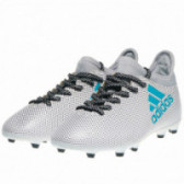 Pantofi de fotbal alb-negru pentru băieți Adidas 63222 