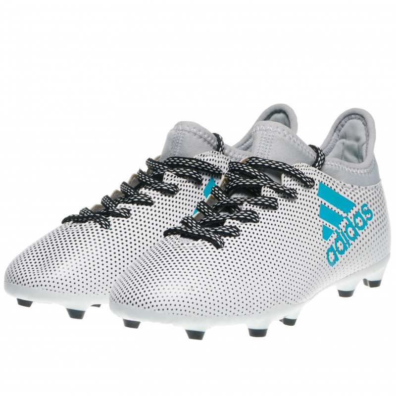 Pantofi de fotbal alb-negru pentru băieți  63222