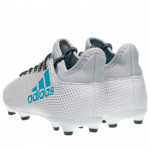 Pantofi de fotbal alb-negru pentru băieți Adidas 63223 2