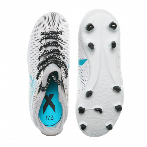 Pantofi de fotbal alb-negru pentru băieți Adidas 63224 3