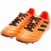 Pantofi de fotbal căptușiți pentru băieți, în portocaliu Adidas 63243 