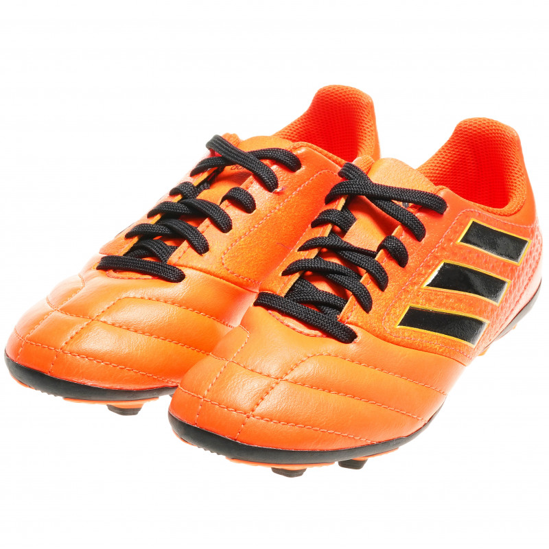 Pantofi de fotbal căptușiți pentru băieți, în portocaliu  63243