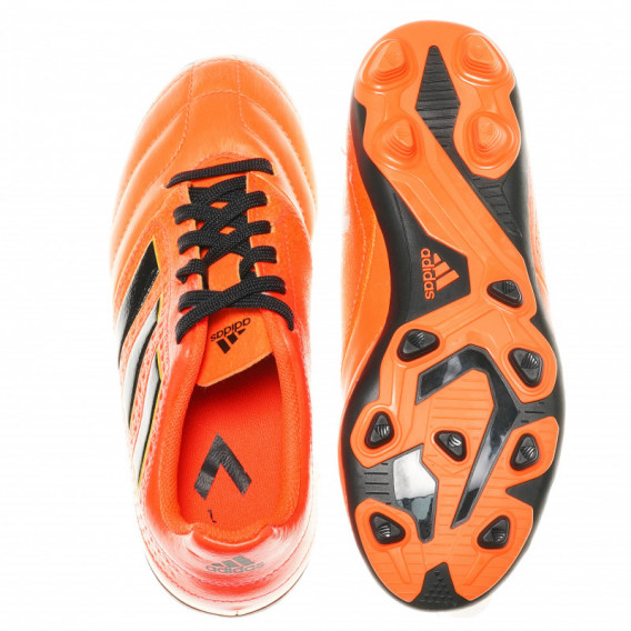Pantofi de fotbal căptușiți pentru băieți, în portocaliu Adidas 63245 3