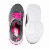 Adidași pentru fete cu logo-ul brandului și șireturi roz Sketchers 63257 3