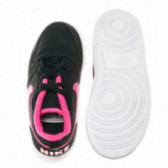 Adidași negri pentru fete cu logo de marcă roz luminos NIKE 63269 3