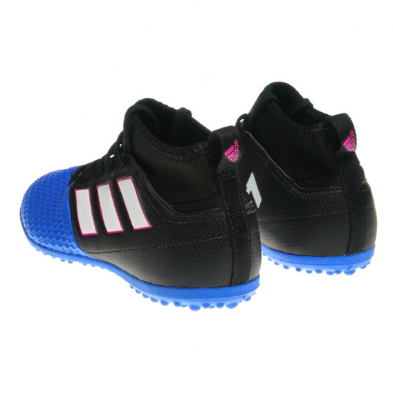 Pantofi de fotbal negri cu înveliș texturat albastru Adidas 63271 2