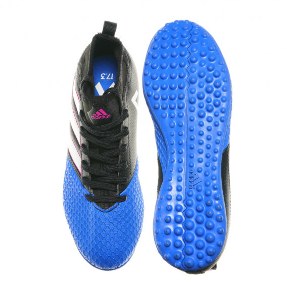 Pantofi de fotbal negri cu înveliș texturat albastru Adidas 63272 3
