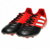 Pantofi de fotbal roșu cu negru pentru băieți Adidas 63288 