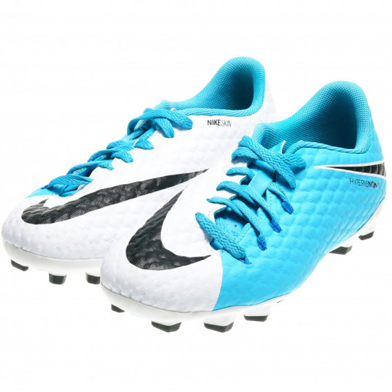 Pantofi de fotbal în albastru și alb NIKE 63303 