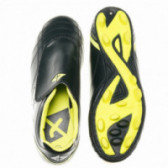 Pantofi de fotbal negri cu accente galbene și logo alb Athlitech 63311 3