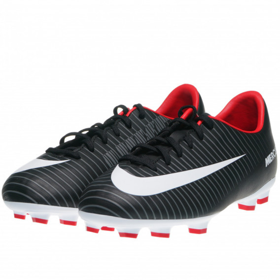 Pantofi de fotbal alb-negru cu accente roșii NIKE 63315 