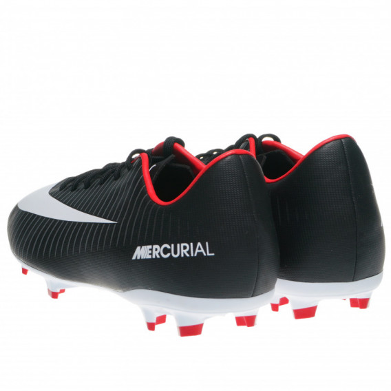 Pantofi de fotbal alb-negru cu accente roșii NIKE 63316 2