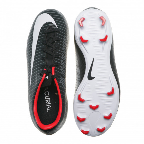 Pantofi de fotbal alb-negru cu accente roșii NIKE 63317 3