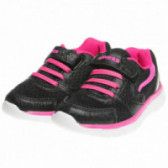 Pantofi de alergare negri cu roz pentru fete Airness 63396 