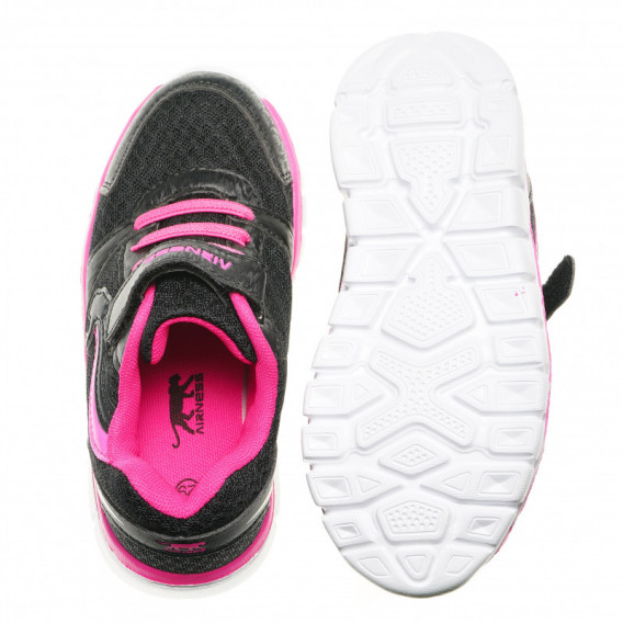 Pantofi de alergare negri cu roz pentru fete Airness 63398 3