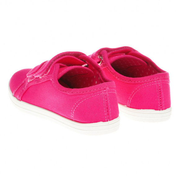 Pantofi pentru fete roz Velcro cu talpă albă  63469 2