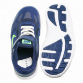 Adidași cu plasă albaștri pentru băieți cu detalii verzi NIKE 63539 3