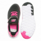 Adidași de fete, roz și negru cu șireturi, roz și velcro negru NIKE 63590 3