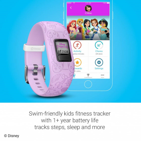 Brățară de fitness - Tracker activat pentru fete, roz Garmin 63915 6
