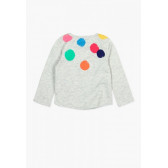 Bluză pentru fete cu mânecă lungă cu imprimeu de puncte colorate Boboli 64723 2