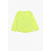 Bluză galbenă cu mâneci lungi, cu imagine imprimată pentru fete Boboli 64740 2
