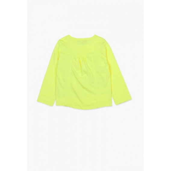 Bluză galbenă cu mâneci lungi, cu imagine imprimată pentru fete Boboli 64740 2