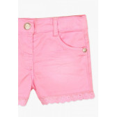 Pantaloni scurți pentru fete, roz, cu dantelă Boboli 64754 6