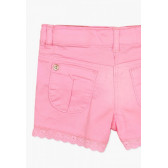 Pantaloni scurți pentru fete, roz, cu dantelă Boboli 64755 8