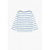 Bluză cu mânecă lungă și buzunar, în dungi alb-albastru Boboli 64761 2