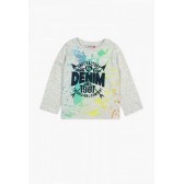 Bluză gri cu mânecă lungă cu imprimeu color pentru băieți Boboli 64780 