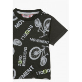 Tricou de bumbac pentru băieți, cu imprimeu bicicletă Boboli 64798 3