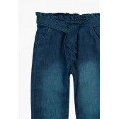 Pantaloni din denim cu elastic și o curea textilă cusută Boboli 64830 3